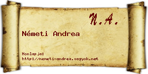 Németi Andrea névjegykártya